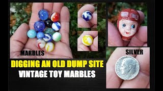 Digging An Old Dump - Vintage Marbles - Toys - Bottle Digging - ANTIQUES - Treasure Hunting Ohio -