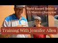 Entranement avec jen allen  dtentrice du record du monde et championne amricaine fminine