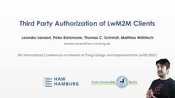 ACM/IEEE IoTDI 2021 - (Poster) Third Party Authorization of LwM2M Clients