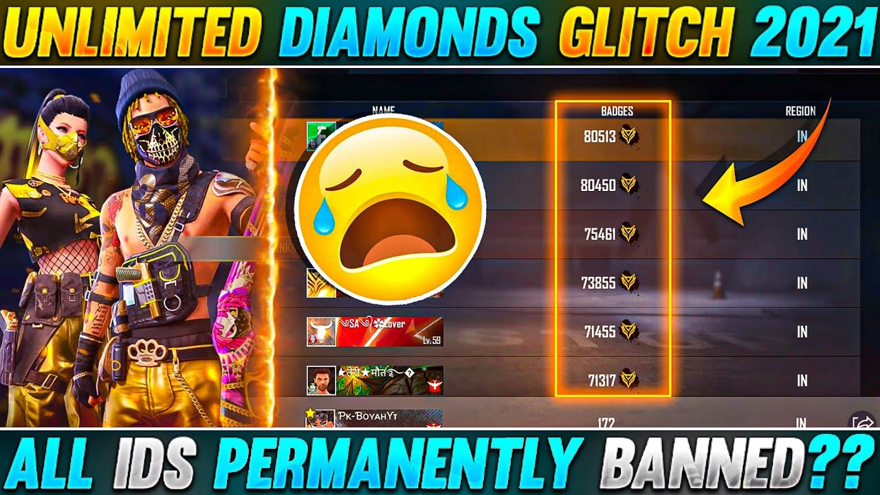 Unlimited Free Diamonds Glitch 2021 Free Fire I'd Ban Rappers Wish