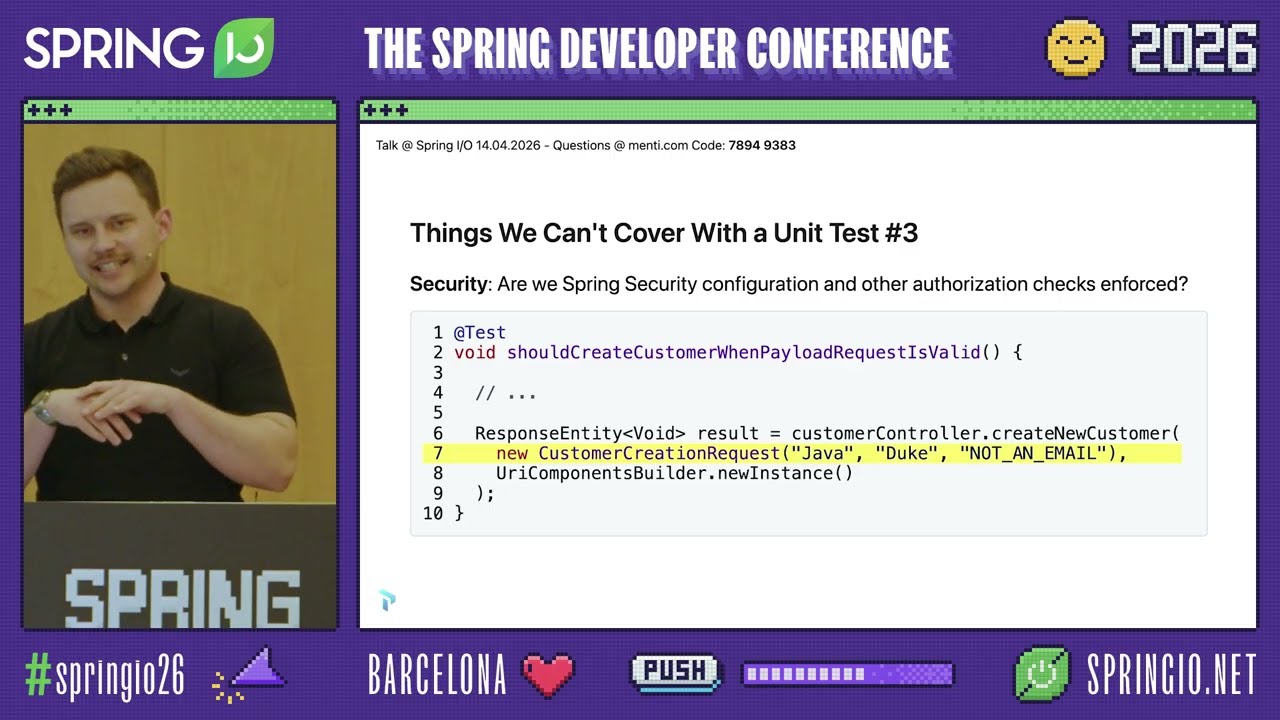 Testing Spring Boot Applications Demystified by Philip Riecks @ Spring I/O 2026