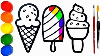 Icecream Drawing | Simple Drawing and Colouring | Easy Drawing Step by Step | #icecreamdrawing.