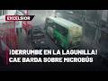 Así fue el desplome de una barda en el Centro Histórico de la CDMX