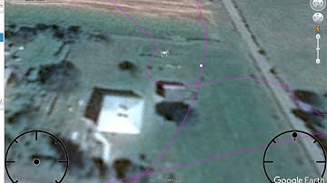 Google Earth showing Flight Log of DJI Phantom 3 drone