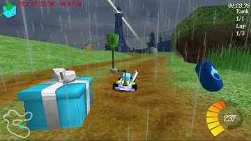 SuperTuxKart 0.8.1 Around the Lighthouse reverse 6 times speed