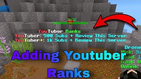 Adding Youtuber Ranks In My Server Mastercraft And Craftsman 0.15.10