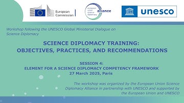 Session 4: Element for a science diplomacy competency framework