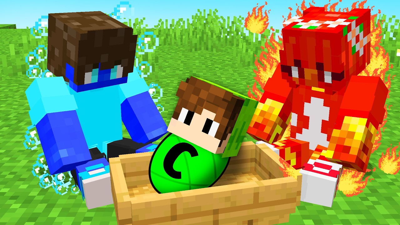 МАЛЫША CADRES УСЫНОВИЛА ЭЛЕМЕНТАЛЬНАЯ СЕМЬЯ в Minecraft!