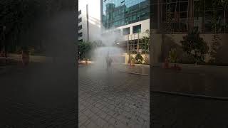 The fire fighters withnozzledemonstration#workingsafely #safetyprofessional#firefighter#officesafety