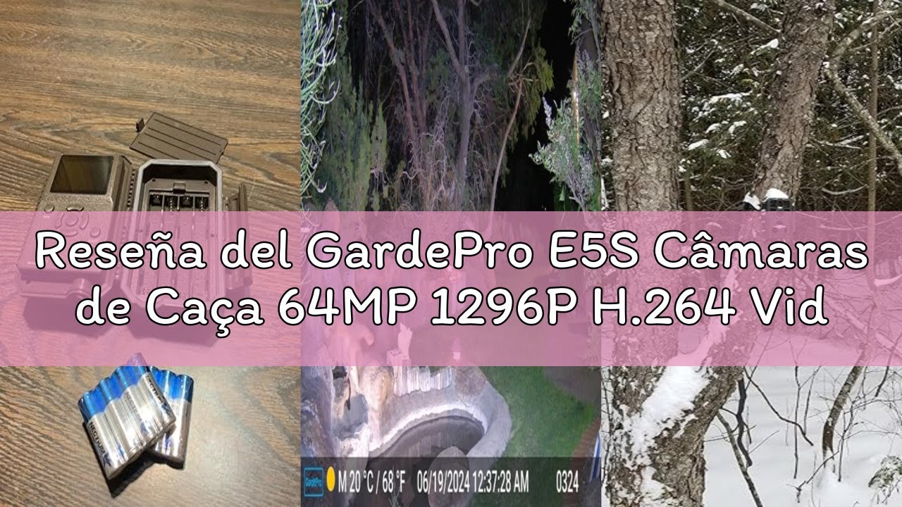 Reseña del GardePro E5S Câmaras de Caça 64MP 1296P H.264 Vidéo, Camara Fototrampeo con Alcance de Vi