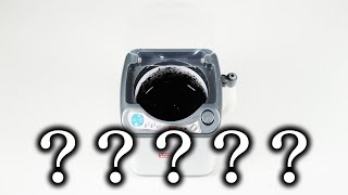 I made jet black scrambled eggs in a mini washing machine and tried it.