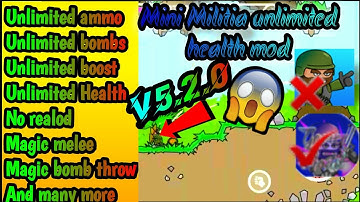 #DA2 mini militia unlimited health mod 5.2.0 || Latest version || By piano and tech shreyas ||