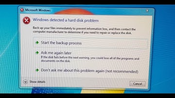 Fix Windows Detected a Hard Disk Problem on Windows 7