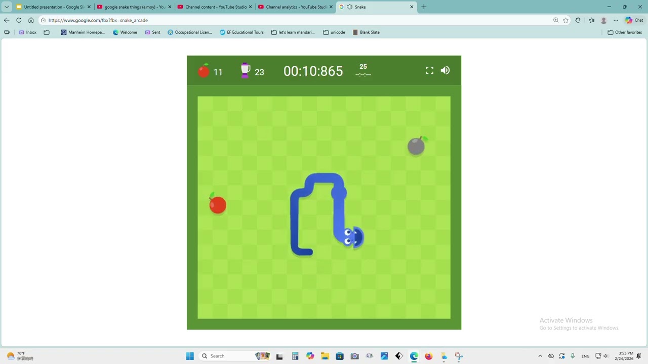 6 minutes of combining poison mode with others (one apple)