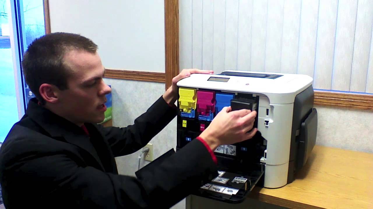 Changing Toner In Your Bizhub C35p Youtube