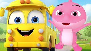 The Wheels On The Bus - Five Little Monkeys + More Kids Songs | Baby Shark