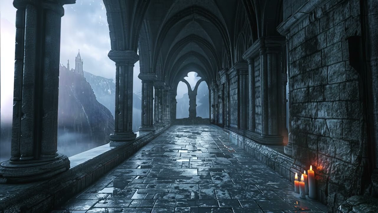 🌧️ Rain & Thunder Sounds in Abandoned Castle 🏰 Fall Asleep Fast | Sleep, Relax, Study