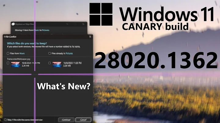 Windows 11 Canary Build 28020.1362 - What's New?