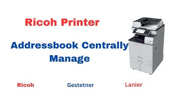 Ricoh printer addressbook manage centrally,  Ricoh printer addressbook.