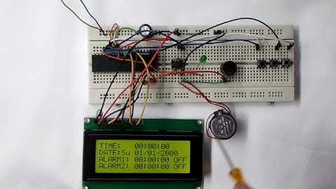 Real Time Clock with 2 Alarms Using PIC18F4550 and DS1307 RTCC