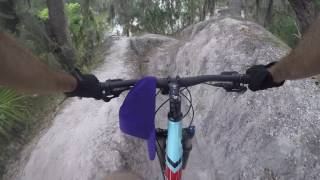Mountain biking Loyce Harpe Park Carter Road in Florida