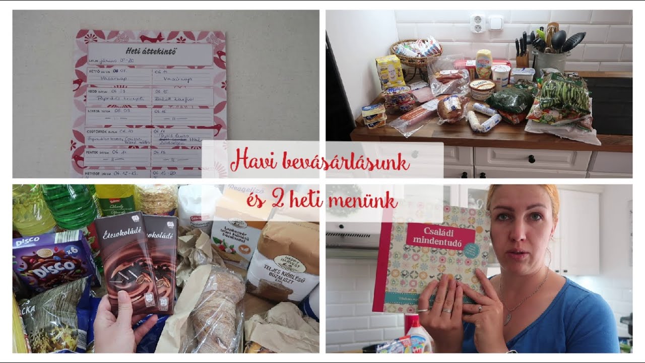 Havi bevásárlás és 2 heti menüterv 4 fős családunknak 2021 június, Aldi, Metro haul