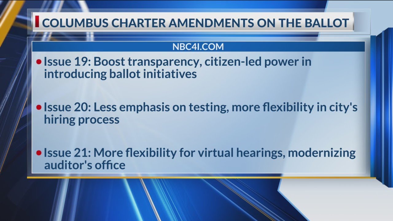 Nov. 8 election: Columbus charter amendments on the ballot - YouTube