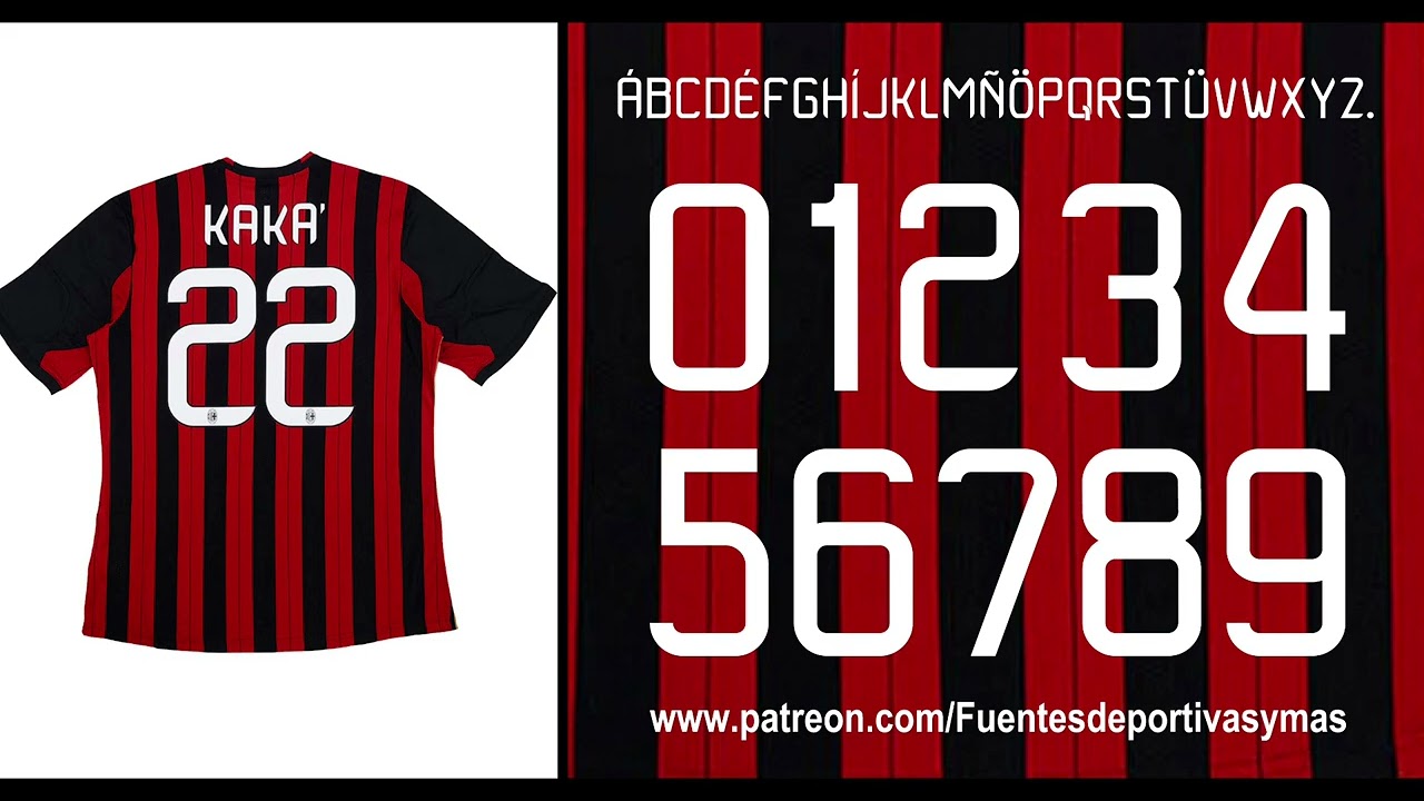 Tipografia AC Milan 2012 - 2014 free download Ac Milan Font 2012 - 2014