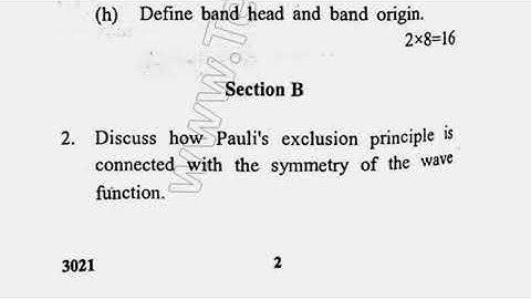 2014 MSc Physics 3rd Sem Atomic & Molecular Spectra Question Paper