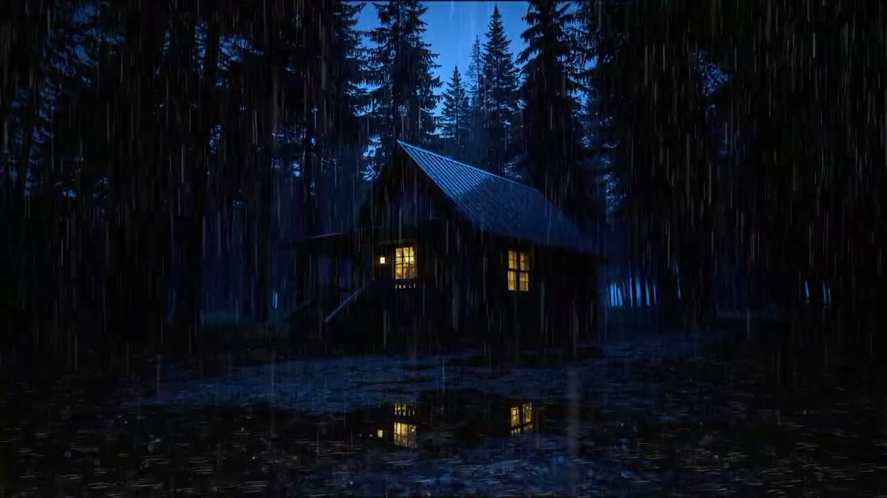 Fall Asleep With The Soothing Sounds Of Rain And Thunder | Deep Sleep & Relaxing Night Ambience 