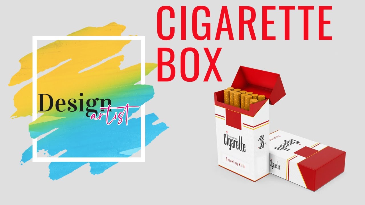 How to Design Cigarette Box Dieline in Adobe illustrator CC #packaging #adobe  #artist