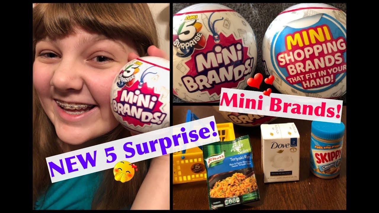 New 5 Surprise Mini Brands Opening Blind Box Toys Real Brands Doll