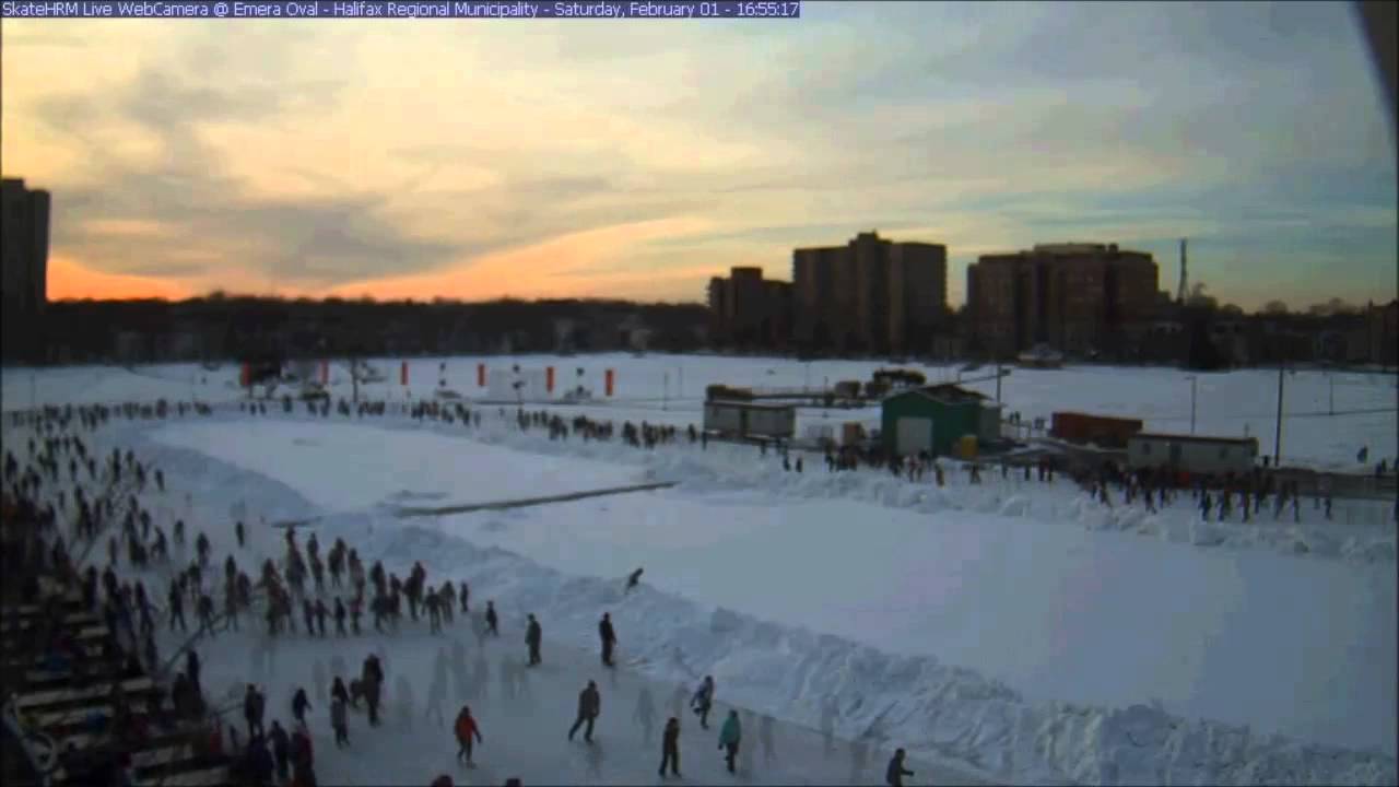 Sunset Skating on the Oval in Halifax Timelapse YouTube