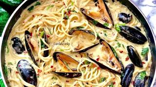 How To Make Seafood Pasta Creamy Pasta White Sauce Pasta Garlic Sauce