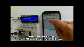 #display  on #lcd  #screen  a #message  transmitted to #esp32  via #bluetooth