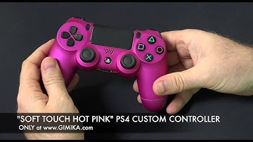 "Soft Touch Hot Pink" PS4 Custom Controller by Gimika.com