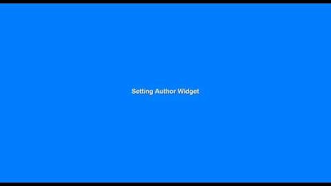 How To Edit And Customize Author Widget - Section: Gucherry WordPress Blog Theme