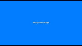 How To Edit And Customize Author Widget - Section: Gucherry WordPress Blog Theme