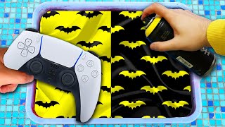 HYDRO Dipping PS5 CONTROLLER !! (Batman Custom) 🎨