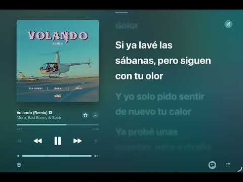 Volando, Remix (Mora, Bad Bunny & Sech) Letra