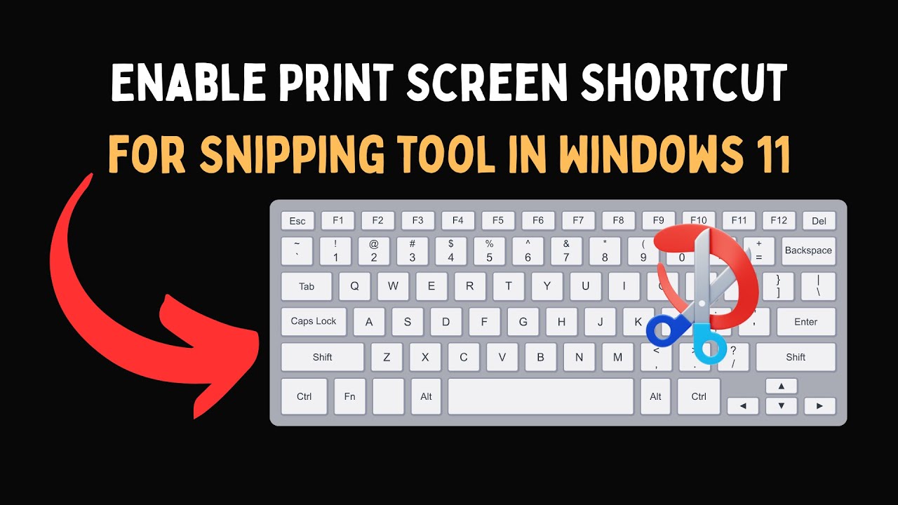 Включить ярлык Print Screen для инструмента «Ножницы» в Windows 11
