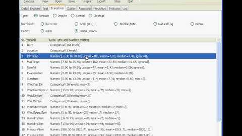 Rattle R Gui  Transform Tab