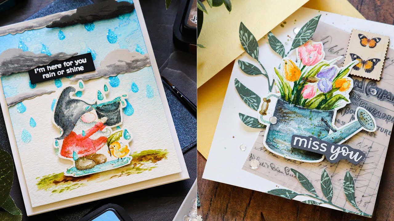 2 Ways! No Line Distress Ink Watercolor + Simon's Limited Edition ...