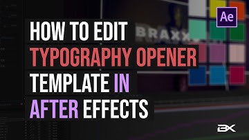 How to edit Stomp Typography Opener Template in After Effects