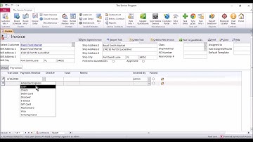 How to add payments to QuickBooks Desktop from inside an Invoice in The Service Program