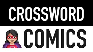 Crossword Puzzles with Answers #7 (15 Comic Book Trivia Quiz Questions) | Word Games to Play screenshot 1