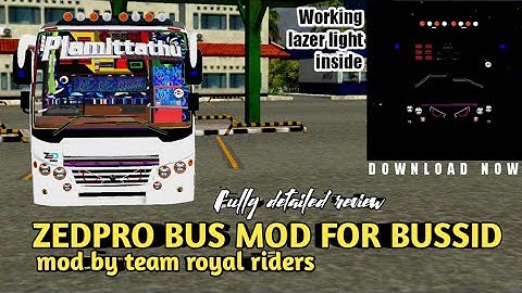 Zedpro Mod for Bussid | എന്റെ മോനേ വേറെ ലെവൽ  lights 🤩🔥 | Fully Detailed Review | DREAMER ZONE