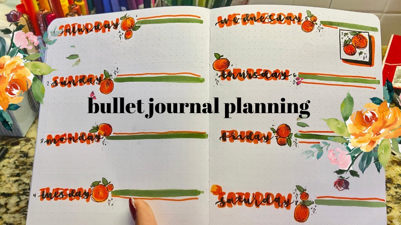 my weekly bullet journal planning routine - YouTube
