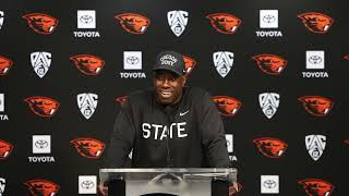 Oregon State Football Post-Game Vs. Montana: JaMarcus Shephard (Sept. 19, 2026)