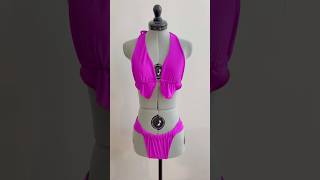 I Sewed a Pink Bikini Bottom with a Thick Waistband (Bridal Bikini Custom Order Test Fit) #diybikini